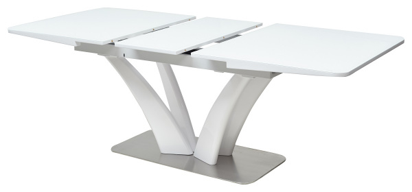 Стол FREYA 160 WHITE GLASS белый глянец М-City