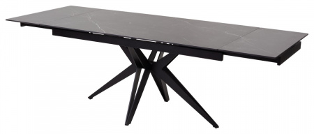 Стол FORIO 160 MATT BLACK MARBLE SOLID CERAMIC / BLACK, ®DISAUR