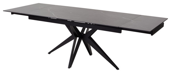 Стол FORIO 160 MATT BLACK MARBLE SOLID CERAMIC / BLACK, ®DISAUR