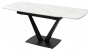 Стол ALATRI 120 MATT WHITE MARBLE SOLID CERAMIC / BLACK, ®DISAUR