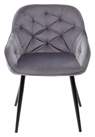 Стул BREEZE BLUVEL-14 GREY, велюр / черный каркас М-City