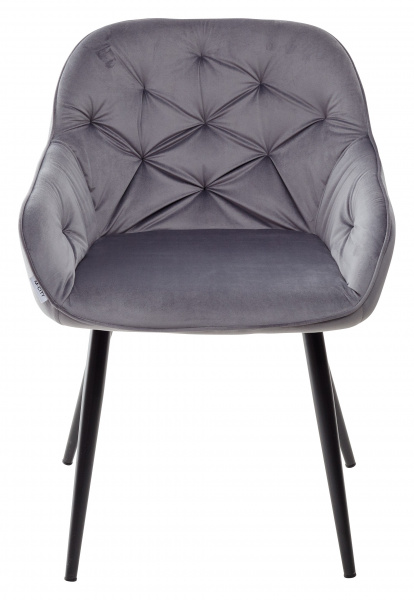 Стул BREEZE BLUVEL-14 GREY, велюр / черный каркас М-City