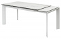 Стол CREMONA 140 HIGH GLOSS STATUARIO Белый мрамор глянцевый, керамика/ белый каркас, ®DISAUR