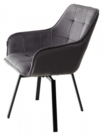 Стул MAVERICK 360 град. поворот. BLUVEL-14 GREY/ черный каркас, М-City