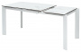 Стол CORNER 120 HIGH GLOSS STATUARIO керамика/ белый каркас, ®DISAUR