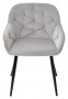 Стул BREEZE BLUVEL-03 LIGHT GREY, велюр / черный каркас М-City