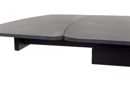Стол RIVOLI 140 MATT BLACK MARBLE SOLID CERAMIC / BLACK, ®DISAUR