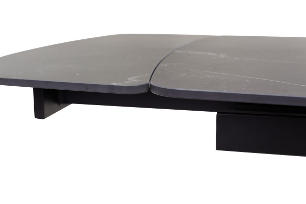 Стол RIVOLI 140 MATT BLACK MARBLE SOLID CERAMIC / BLACK, ®DISAUR