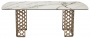 Стол CHIAVARI 220 KL-188 Контрастный мрамор матовый, итальянская керамика / Шампань, ®DISAUR