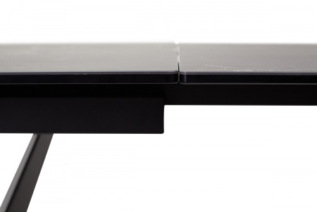 Стол RIETI 200 NERO KL-116 Черный мрамор матовый, итальянская керамика/ черный каркас, ®DISAUR