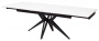 Стол FORIO 160 MATT WHITE MARBLE SOLID CERAMIC / BLACK, ®DISAUR