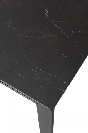 Стол CORNER 120 MATT BLACK MARBLE SOLID CERAMIC / BLACK, ®DISAUR