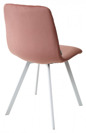 Стул DAIQUIRI BLUVEL-52 PINK / белый каркас, велюр М-City
