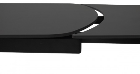 Стол DESIO 180 PURE BLACK SOLID CERAMIC Черный мрамор матовый, керамика/Черный каркас, ®DISAUR