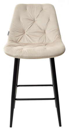 Полубарный стул YAM G062-03 светлый беж, велюр (H=65cm) М-City