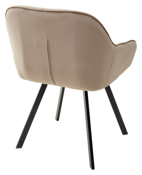 Стул GALE 360 град. поворот. BLUVEL-40 BEIGE, велюр/ черный каркас, М-City