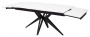 Стол FORIO 160 MATT WHITE MARBLE SOLID CERAMIC / BLACK, ®DISAUR