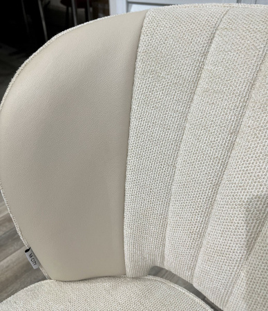 Стул HERMES WZ2042-01 молочный фактурный велюр / HK017-01 серо-белый PU, М-City