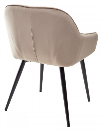 Стул BREEZE BLUVEL-40 BEIGE, велюр / черный каркас, М-City