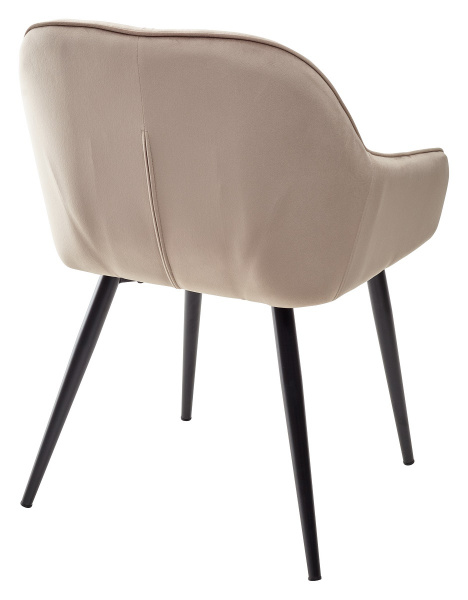 Стул BREEZE BLUVEL-40 BEIGE, велюр / черный каркас, М-City