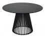 Стол TERNI 120 MATT BLACK MARBLE SOLID CERAMIC Черный мрамор матовый, керамика /Черн.каркас, ®DISAUR