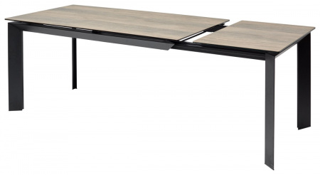 Стол CREMONA 140 KL-61 под дерево, итальянская керамика/ черный каркас, ®DISAUR