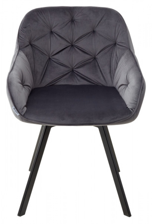 Стул GALE 360 град. поворот. BLUVEL-14 GREY, велюр/ черный каркас, М-City