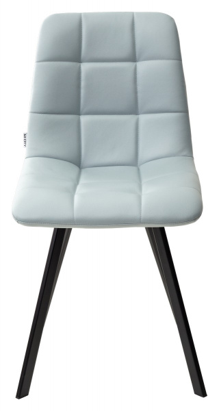 Стул CHILLI SQUARE HK017-35 серо-голубой, PU/ черный каркас М-City