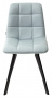 Стул CHILLI SQUARE HK017-35 серо-голубой, PU/ черный каркас М-City
