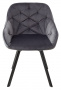Стул GALE 360 град. поворот. BLUVEL-14 GREY, велюр/ черный каркас, М-City