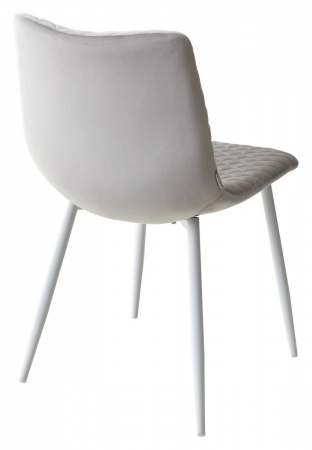 Стул TINTIN BLUVEL-03 LIGHT GREY / белый каркас М-City