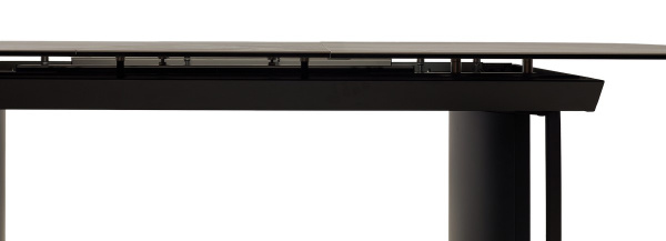 Стол RASMUS 160 KL-80 Серый мрамор, итальянская керамика / черный каркас, ®DISAUR