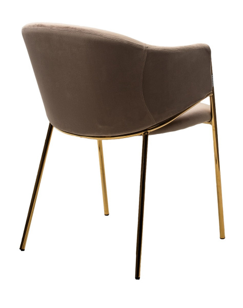 Стул DILL BLUVEL-40 BEIGE, велюр/ золотой каркас М-City