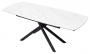 Стол RIVOLI 140 MATT WHITE MARBLE SOLID CERAMIC / BLACK, ®DISAUR