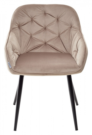 Стул BREEZE BLUVEL-40 BEIGE, велюр / черный каркас, М-City