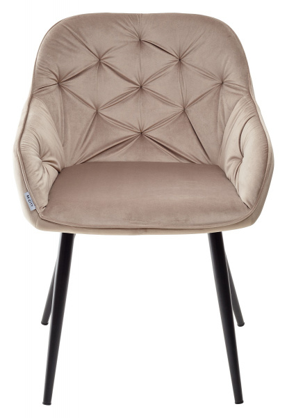 Стул BREEZE BLUVEL-40 BEIGE, велюр / черный каркас, М-City