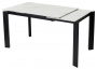Стол CORNER 120 GLOSS STATUARIO WHITE SOLID CERAMIC / BLACK, ®DISAUR