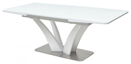 Стол FREYA 160 WHITE GLASS белый глянец М-City