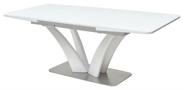 Стол FREYA 160 WHITE GLASS белый глянец М-City