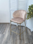 Полубарный стул WENDY VBP-207 античный бежевый, велюр / золотой каркас (H=65) М-City