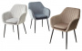 Стул ALABAMA BLUVEL-03 LIGHT GREY, велюр / черный каркас М-City