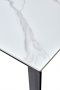 Стол CORNER 120 MATT WHITE MARBLE SOLID CERAMIC / BLACK, ®DISAUR