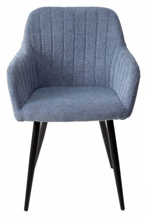 Стул BRANDY WZ2042-16 бледно-васильковый фактурный велюр/ черный каркас М-City