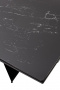Стол RIETI 200 NERO KL-116 Черный мрамор матовый, итальянская керамика/ черный каркас, ®DISAUR