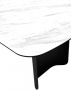 Стол NORD 240 MARBLES KL-99 Белый мрамор, итальянская керамика / черный каркас, ®DISAUR
