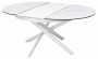 Стол TRENTO 120 HIGH GLOSS STATUARIO Белый мрамор глянцевый, керамика/ белый каркас, ®DISAUR