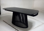 Стол DESIO 180 PURE BLACK SOLID CERAMIC Черный мрамор матовый, керамика/Черный каркас, ®DISAUR