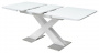 Стол CONTI 140 WHITE GLASS белый глянец М-City