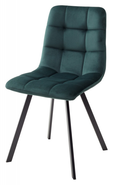 Стул CHILLI SQUARE BLUVEL-78 GREEN, велюр / черный каркас, М-City
