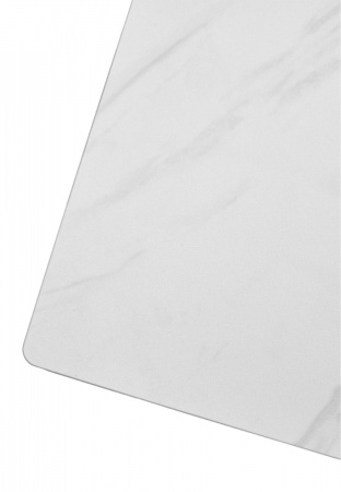 Стол VASTO 180 MARBLES KL-99 Белый мрамор матовый, итальянская керамика/ черный каркас, ®DISAUR